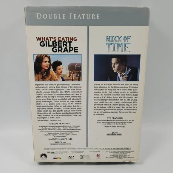 Nick Of Time + What's Eating Gilbert Grape Johnny Depp Double Feature 2 Pack DVD - Picture 8 of 8